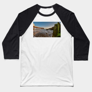 A sunrise fisheye view at Cromer beach on the North Norfolk coast Baseball T-Shirt